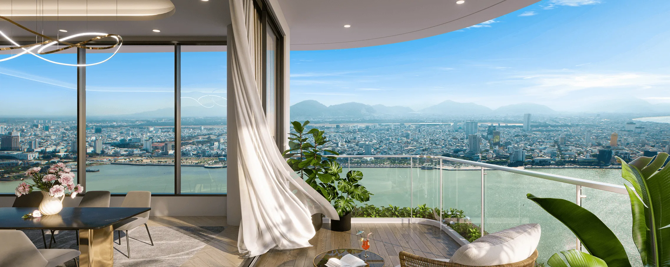 tầm nhìn ra sông hàn của penthouse the legend da nang
